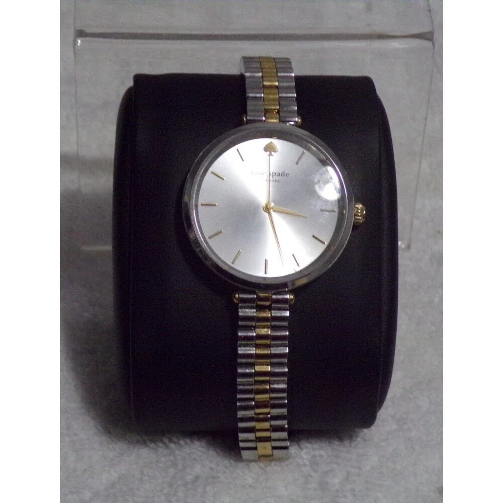 Kate Spade Gold and White Women's Watch with a Spade at 12 New Battery